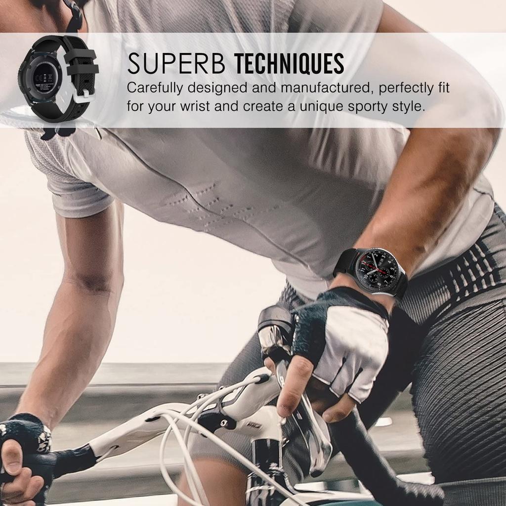 22mm silikonreim for Samsung Galaxy Watch 3 45mm/huawei watch GT2 46mm/Gear S3 klokkereim armbånd for Amazfit GTR 47mm