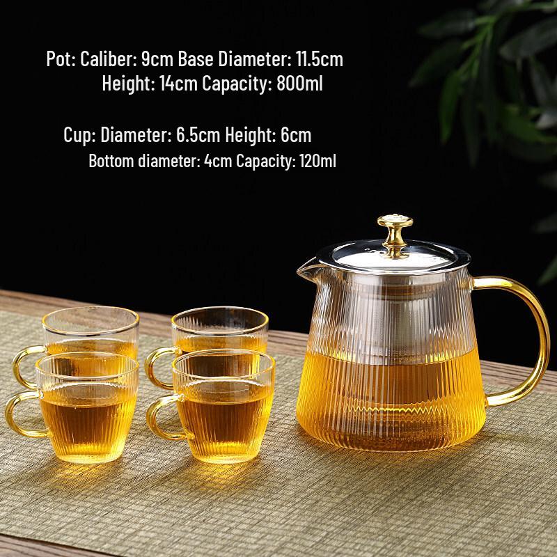 ZISIZ Home Glass Teapot