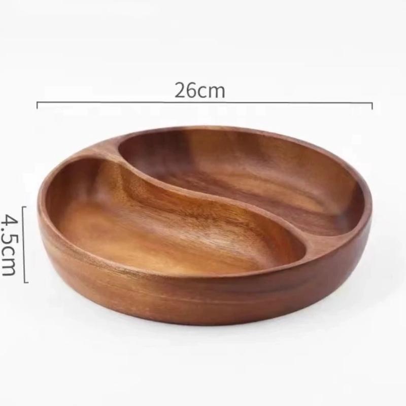 Деревянная миска из массива грецкого ореха – Креативная миска для салата и фруктов для домашнего хранения и декора G