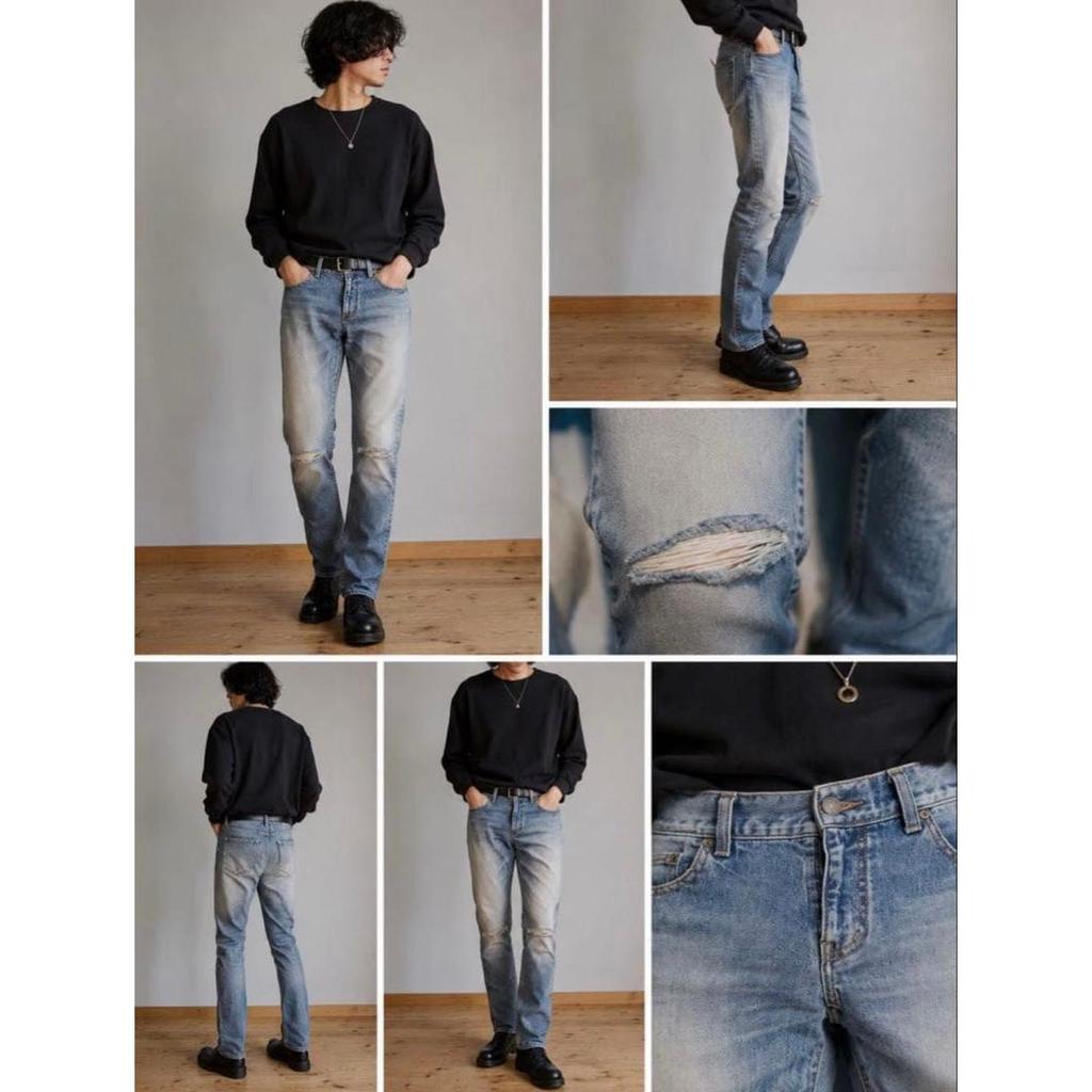 Used SAINT LAURENT PARIS 15SS Crushed Denim 28 Made In Japan