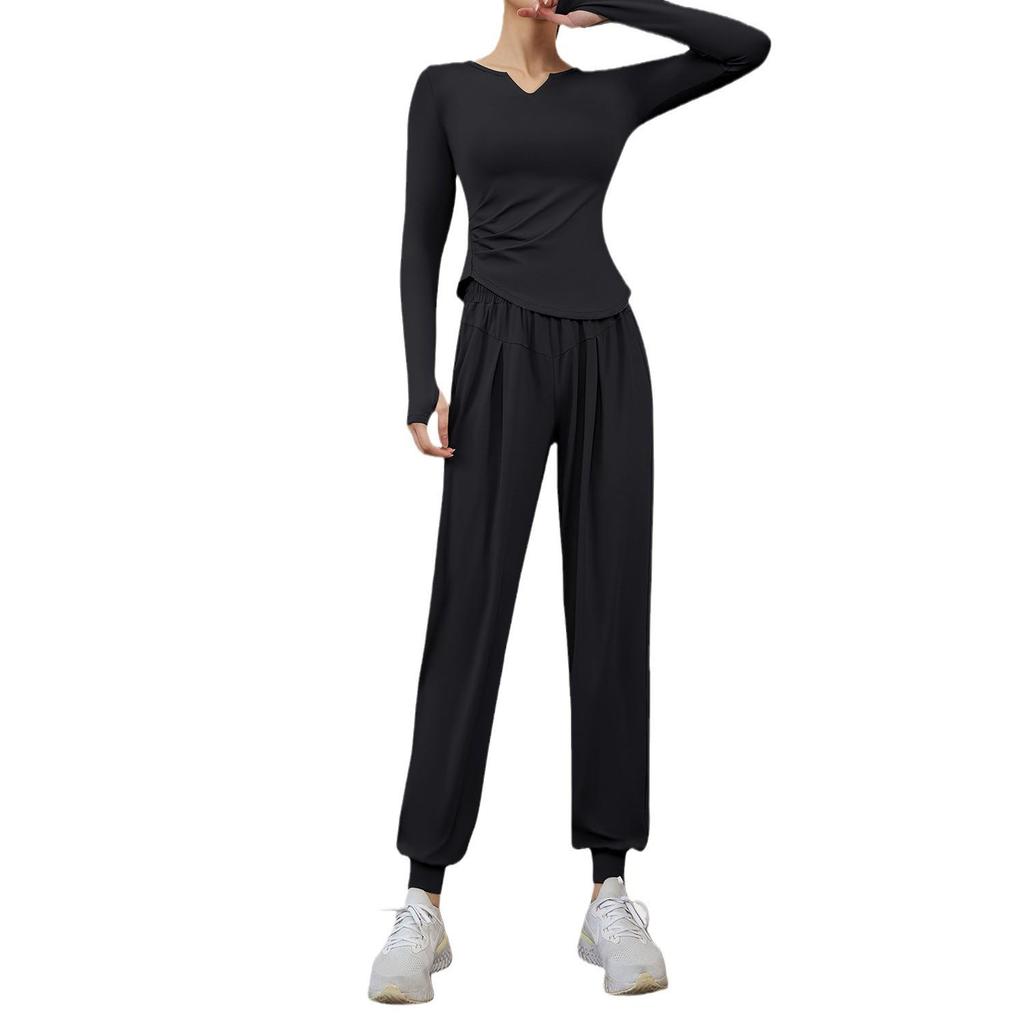 Women's Slim Fit Quick-Dry Fitness Set: Long Sleeve Yoga & Running Suit for Spring/Summer