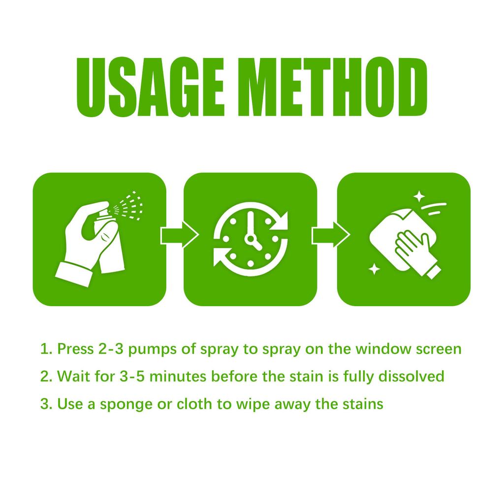 JUE-FISH Window Cleaning Spray Window Screen Cleaning Powerful Decontamination and Descaling Oil Stain Cleaning, Bright Foam Agent