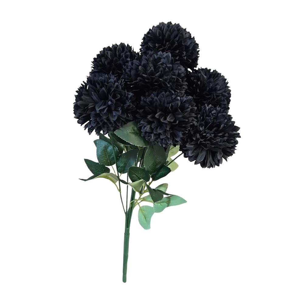 

9 Heads Artificial Dandelion Bouquet Dyed Edged Silk Cloth Chrysanthemum Bunch Realistic DIY Floral Materials Artificial Flowers чёрный