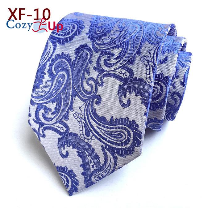 Cozy Up 3.15"(8cm) Fashion Striped PaisleyTies Men Plaid Flower Necktie for Wedding