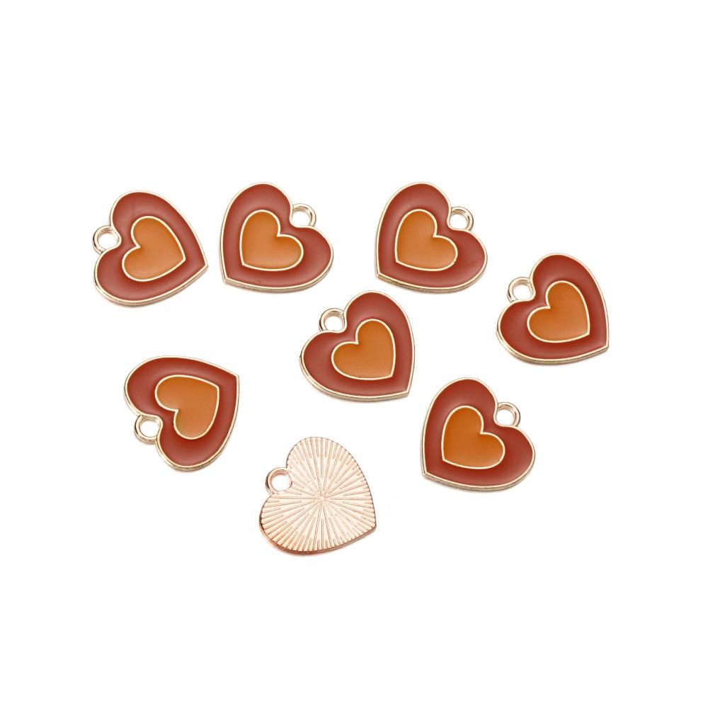 10pcs/bag Colorful Flower Heart Charms Pendants Enamel Metal Necklace Bracelet Charm For DIY Jewelry Making Supplies Accessories