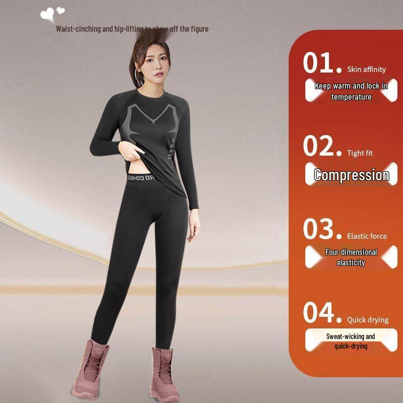 Women's Quick-Dry Yoga Suit: Long-Sleeve Winter Running & Outdoor Sports Top