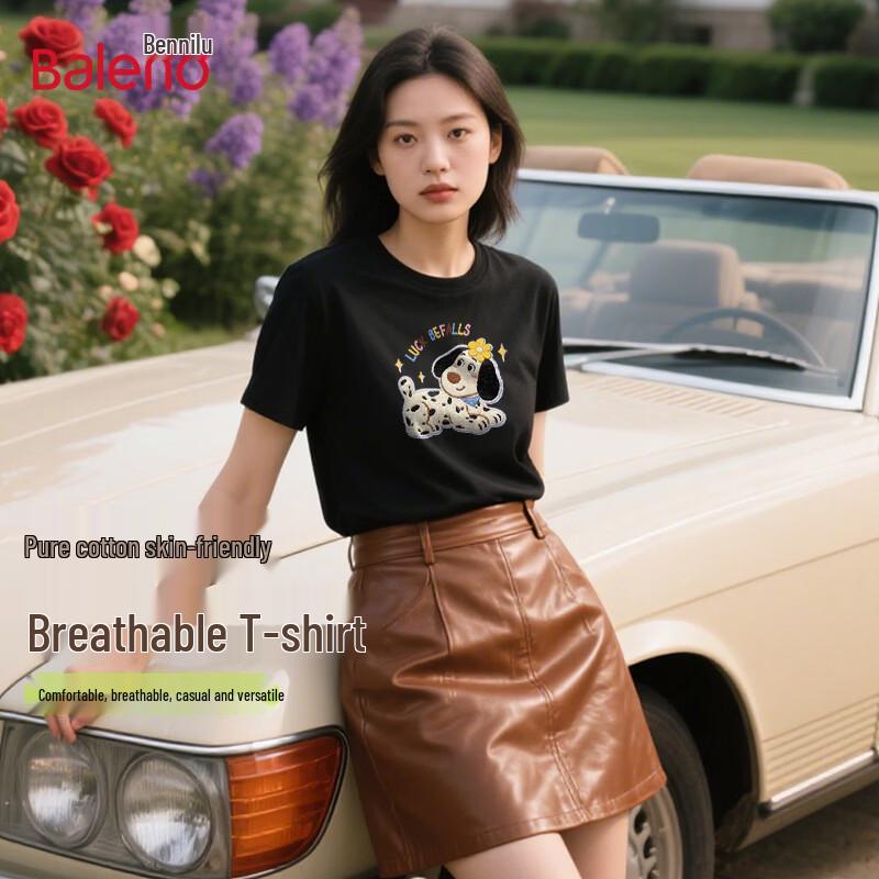 

Baleno Women s Spotted Dog Print T-Shirt M