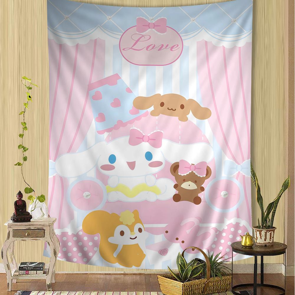Sugarbunnies Anime Kawaii Cartoon Tapestry Bohemian Wall Hanging Sheets for Room Decor Bedroom Living Room Dorm Wall Art
