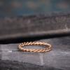 Temperament Smooth Twist Ring, Women'S Minimalist Copper-Plated Rose Gold Jewelry.