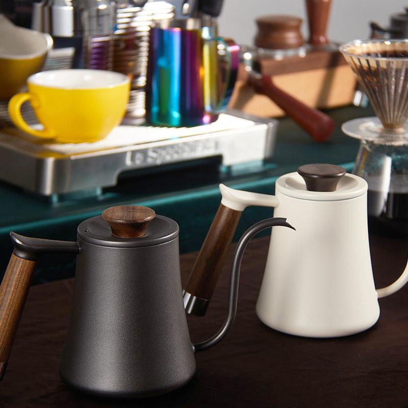 Coffee Pot Milk Frothing Pitcher Jug Gooseneck Kettle Spout Stainless Steel Espresso Coffee Tea Milk Pot Kettle Can 600ml