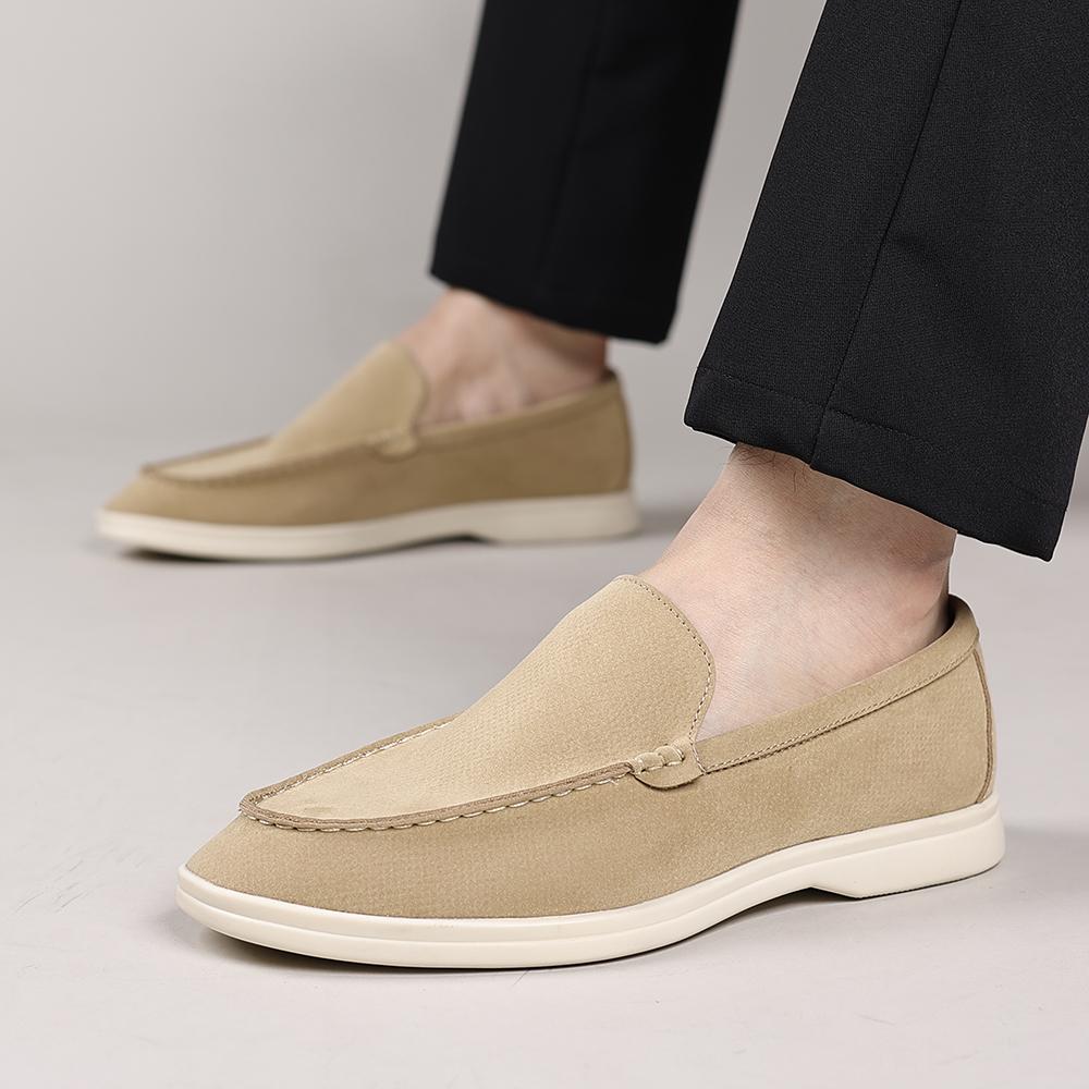 Fashion Classic Moccasins Dress Shoes Men Suede Leather Shoes For Men Loafers Formal Wedding Party Shoes Sapato Social Flats Size
