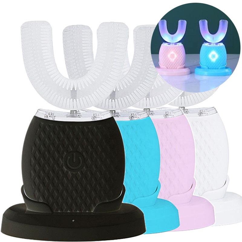 Szczoteczka elektryczna 360°: W kształcie litery U, Wodoodporne, Wybielanie zimnym światłem dla dorosłych i dzieci