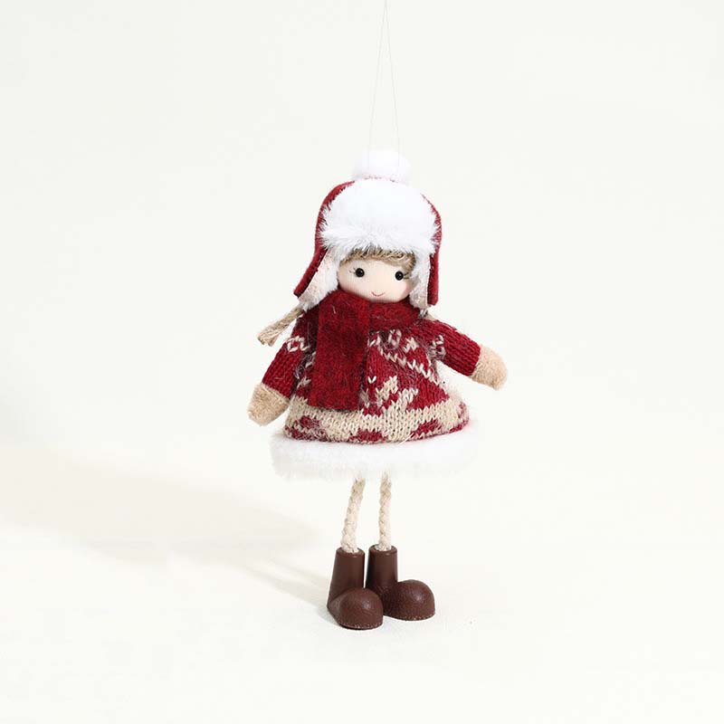 

WTEMPO Christmas Angel Doll Decoration Christmas Tree Hanging Ornaments with Rope Thanksgiving Day & Birthday Gifts, New Year Special Presents 1pc