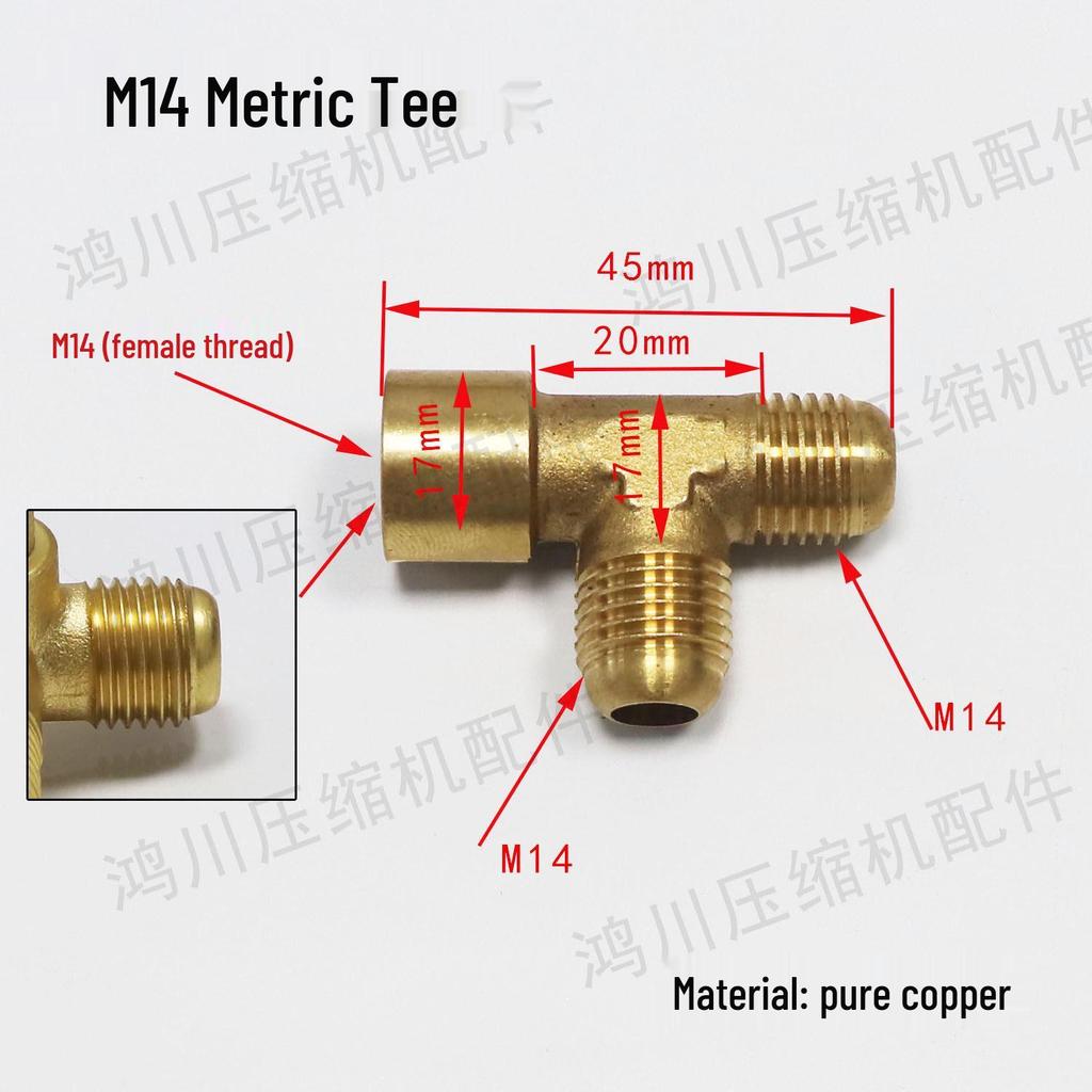 Complete Oil-Free Air Compressor Accessory Set: Right Angle Copper Pipe Connector Plug