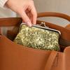 Women Coin Purse, with Metal Hinge And Kiss-lock Design, Lightweight Portable Mini Wallet, with Sequined Glitter Vintage Pouch for Coins Cards