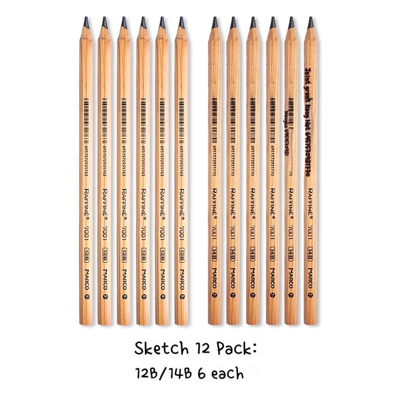 12Pcs Professional Drawing Sketch Pencil Set HB 2H 2B 3B 4B 5B 6B 7B 8B 10B 12B 14B Graphite Hand-Painted Pen School Stationery