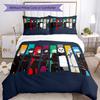 3pcs Jujutsu Kaisen Bedding Set Duvet Cover Closure Includes 1 Duvet Cover & 2 Pillowcases, Soft and Comfortable for All Seasons.