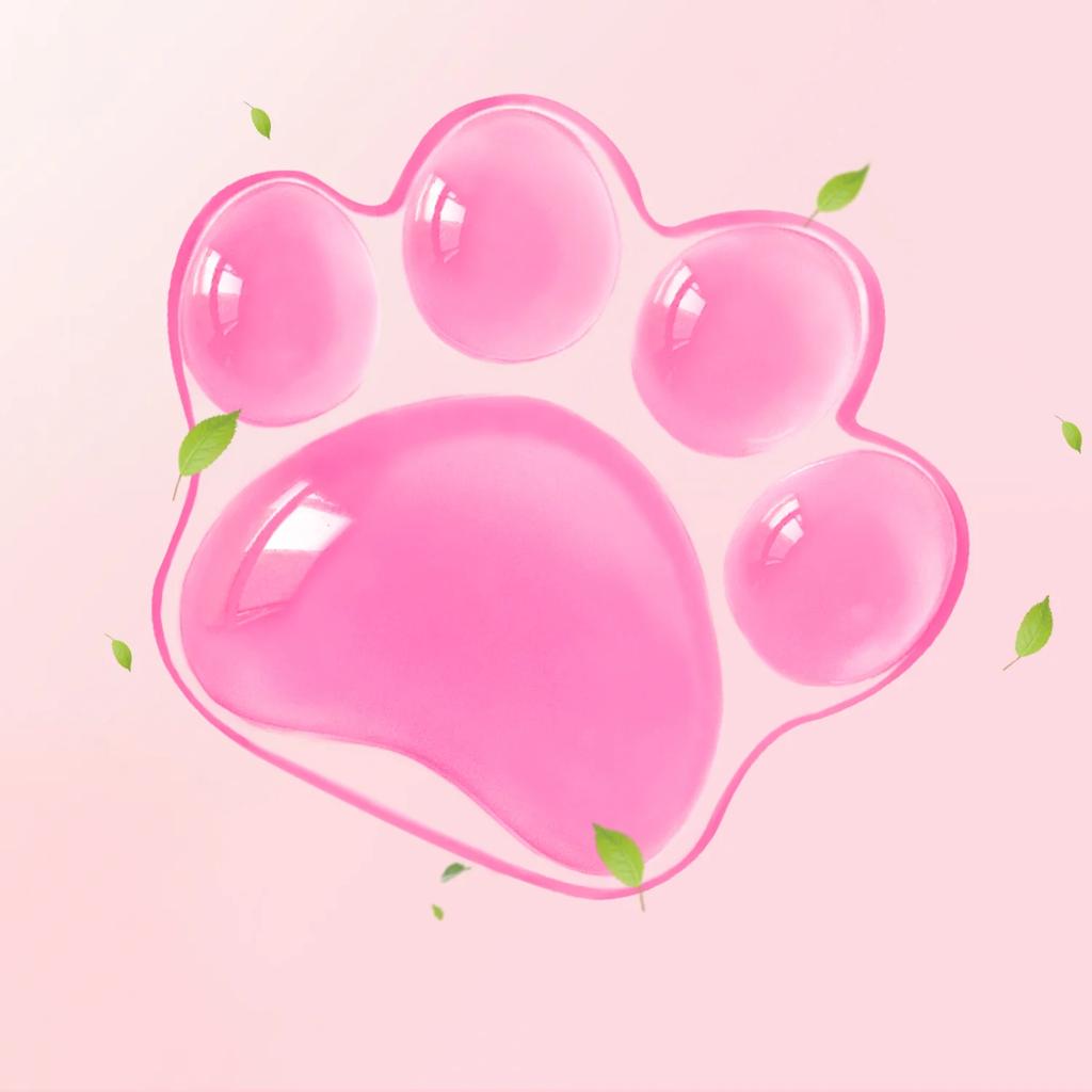 Cute Mouse Cat Office Silicon Pad Paw Wrist Support Pad Comfortable Soft Wrist Rest Hand Pillow Pain Relief Non-Slip Base Home