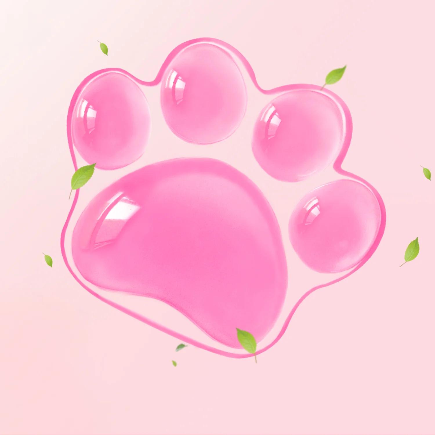 

Cute Mouse Cat Office Silicon Pad Paw Wrist Support Pad Comfortable Soft Wrist Rest Hand Pillow Pain Relief Non-Slip Base Home 12x10cm рожевий