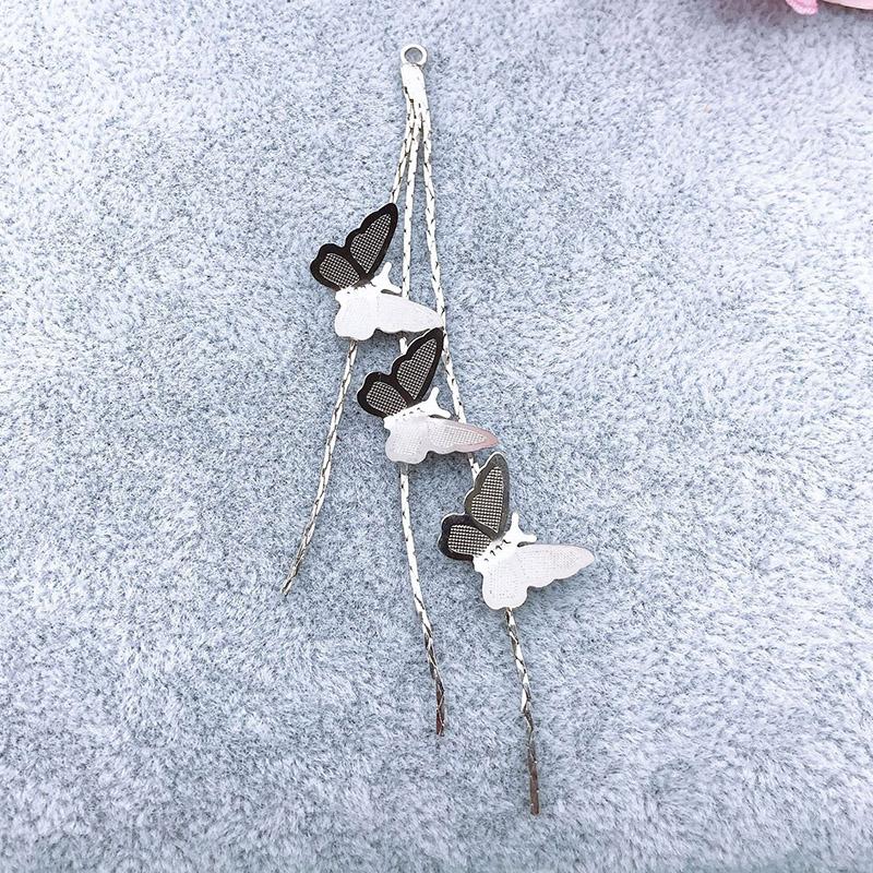 

Engood 60Pcs Butterflies Rhinestone Pendant Button Sewing Trim Embellishment Craft Buckle DIY Jewelry Earrings Hair Accessories срібний