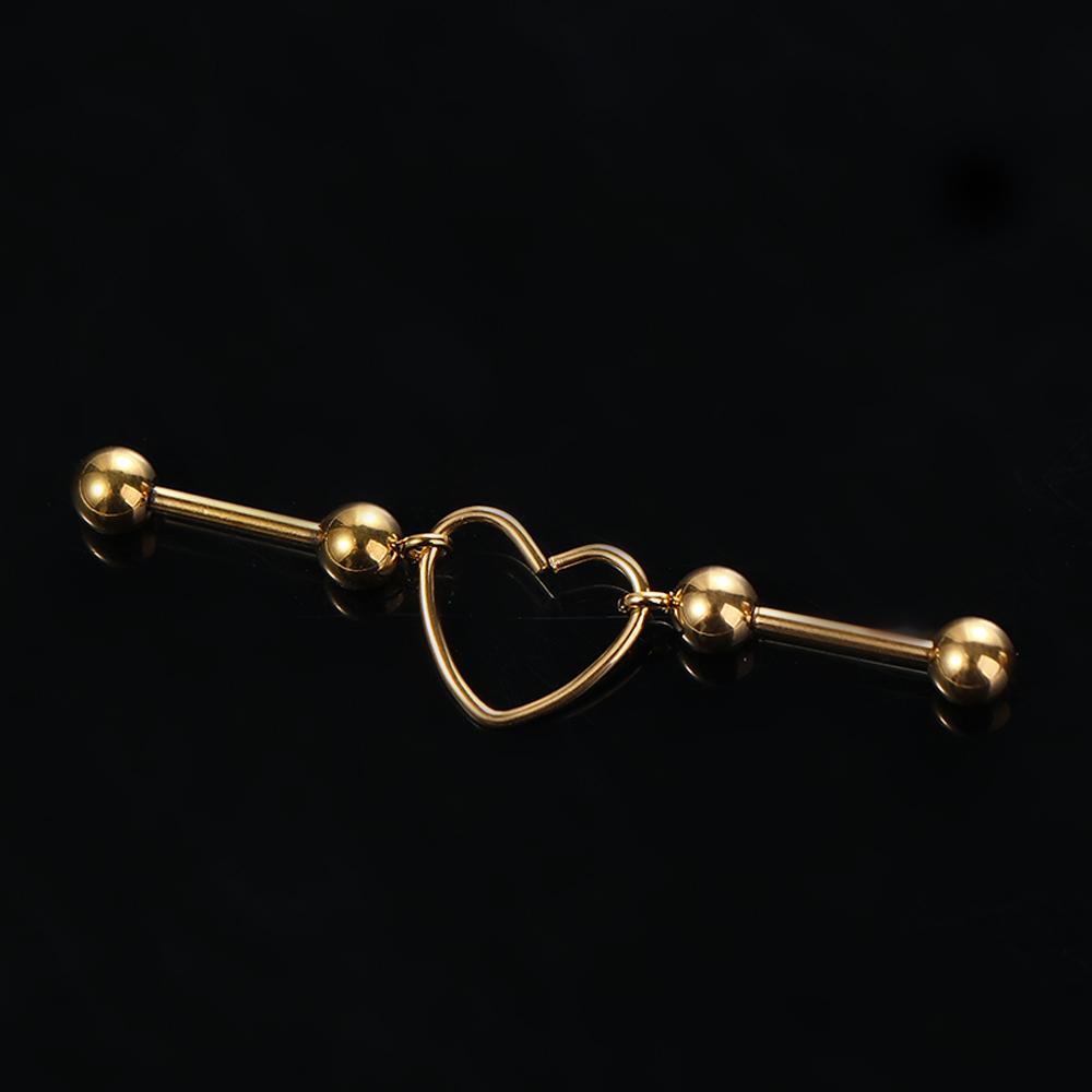 Party Lady Fashion Design Ear Bone Stud Korean Style Earring Women Earring Piercing Heart Earring