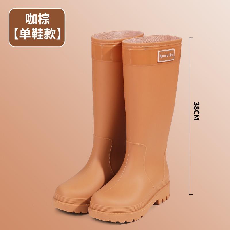 Rain Shoes Fashionable Women's High Tube Long Tube Non-slip Warm Kitchen Thickened Women's Waterproof Shoes Adult Rain Boots Rubber Shoes Women
