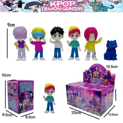 Anime Kpop Duivel Jager Jongensgroep Blind Box Demontage Plezier Klein beeldje Perifere model Bureau Blind box decoratie cadeau