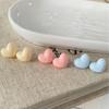Sweet Dopamine Colorful Heart Stud Earrings: Elegant, Simple, Versatile Accessory for Ladies