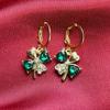 Niche Unique Four-leaf Clover Earrings, Popular Foreign Style In Summer, Classic Love Earrings, Women's Earrings, Small Fresh Green.