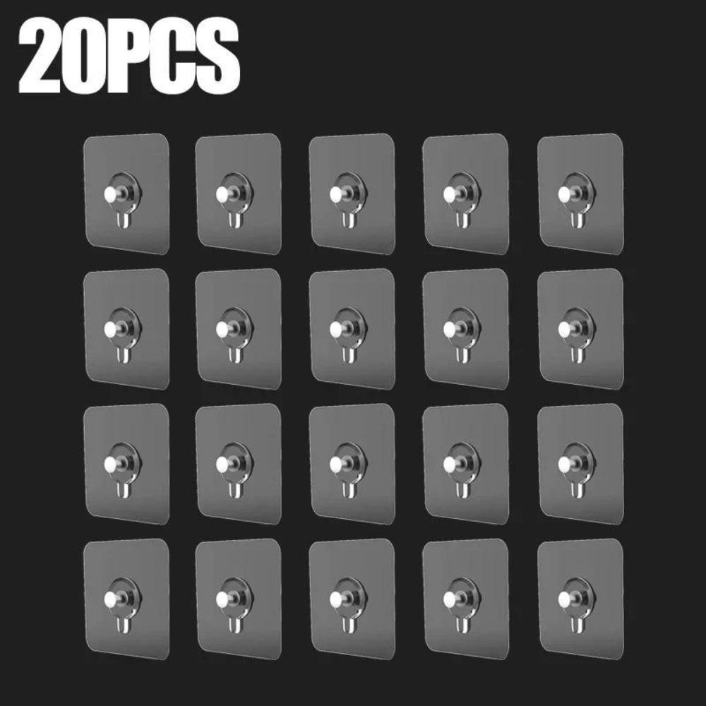 10-50Pcs No Drilling Photo Frame Hook Transparent Picture Hanging Rack  for Photo Frame Clock