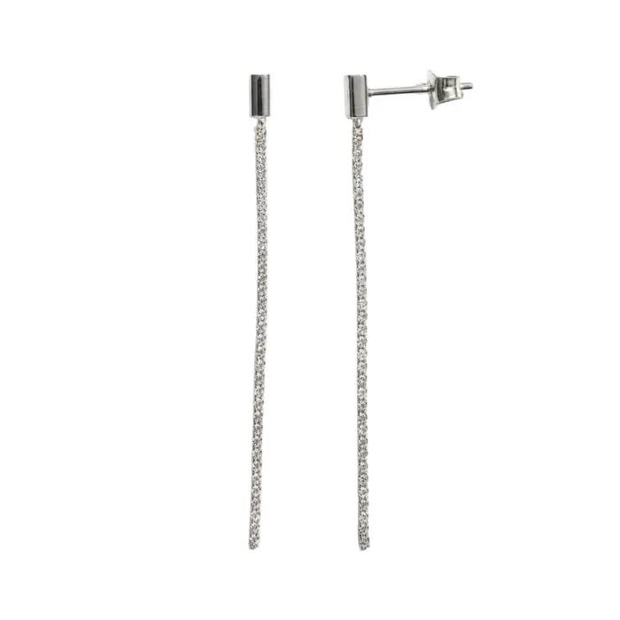 Silver 925 Chain Drop Silver Earrings Propeller