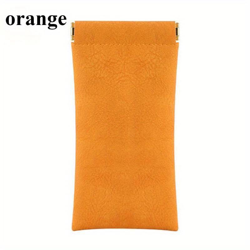 5pcs PU Leather Reading Glasses Bag Case Automatic Closed Sunglasses Cover Eyewear Lightweight Storage Waterproof Protective Bag