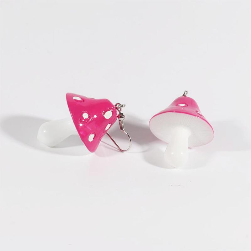 Cute Simple Funny Small Drop Earrings For Women Girls Children Animal Duck Frog Mushroom Cloud Shape Resin Dangle Zircon Gift