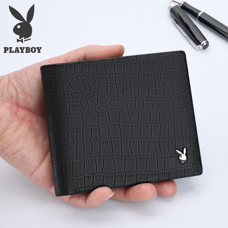 PLAYBOY Men's Genuine Leather Bi-fold Wallet