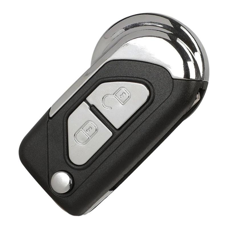 Funda de carcasa para llave de coche plegable con 2 botones para Citroën DS3, cubierta de carcasa para llave VA2 sin cortar