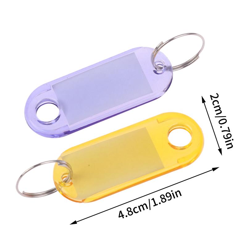 10Pcs Multicolor Keychain Key Id Label Tags Luggage Id Tags El Number Classification Card Key Rings Keychain Random Colors