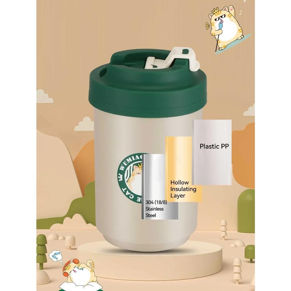 Insulated Coffee Cup 304 Stainless Steel Leak-proof Milk Coffee Mug Portable Anti Scalding Tumbler Thermos Water Cups