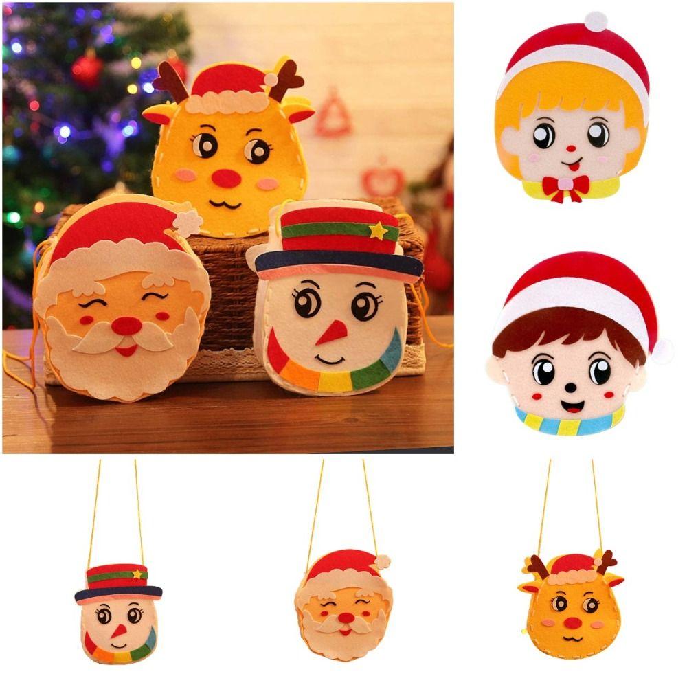 

Рождественский Рождественский мешок конфет Санта-Клаус Детский мешок конфет Сумочка снеговика Малышей