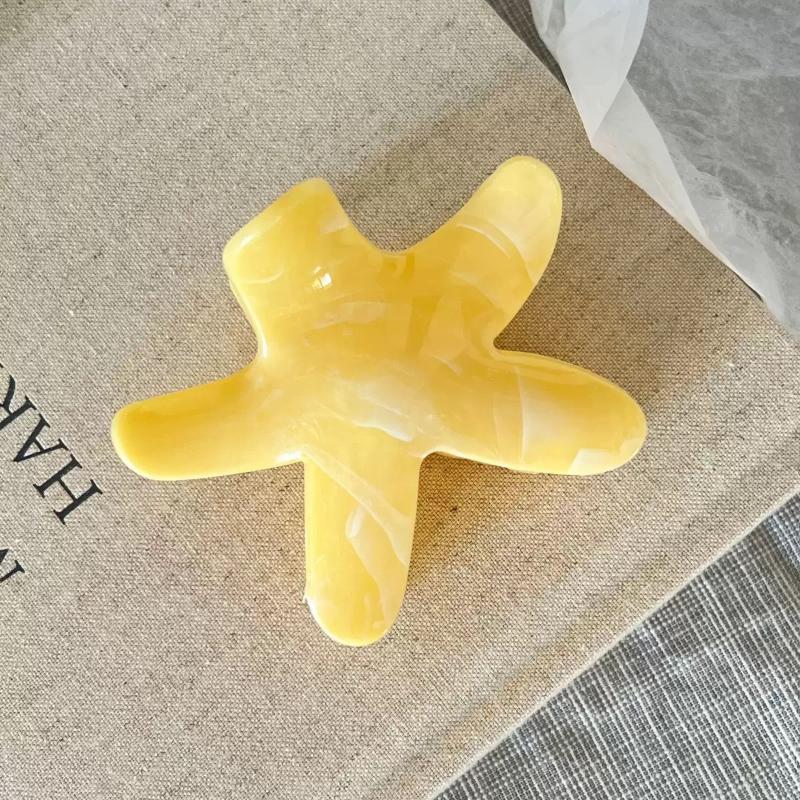 

Hair Claw Clip For Women Flower Hair Claw Hairpins Summer Beach Shark Clip Crab Clamp Barrettes Headwear Hair Accessories жовтий