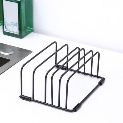Kitchen Chopping Board Holder Countertop Storage Rack for Cutting Boards Trays Pans with Non Slip Base Space Saving Organizer
