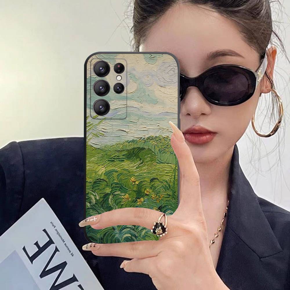 Retro Van Gogh Oil Paint Case For Samsung Galaxy Case S25 S23 S22 S21 S30 S20 S10 Ultra Plus FE TPU Soft Cover