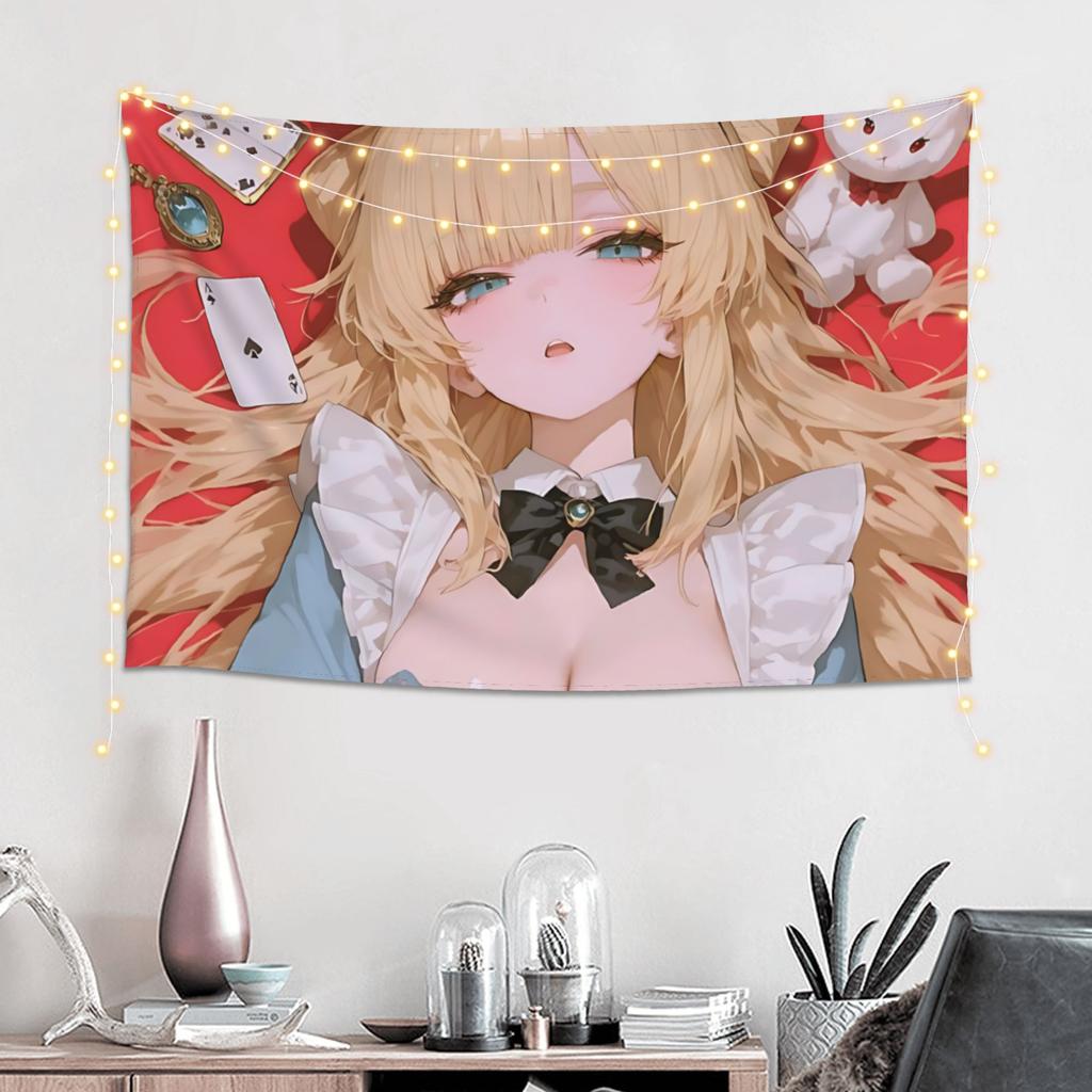 Japanese Style Anime Game Girl Tapestry Bedroom Decoration Wall Hanging Blanket Tapestry Cool Stuff For Room