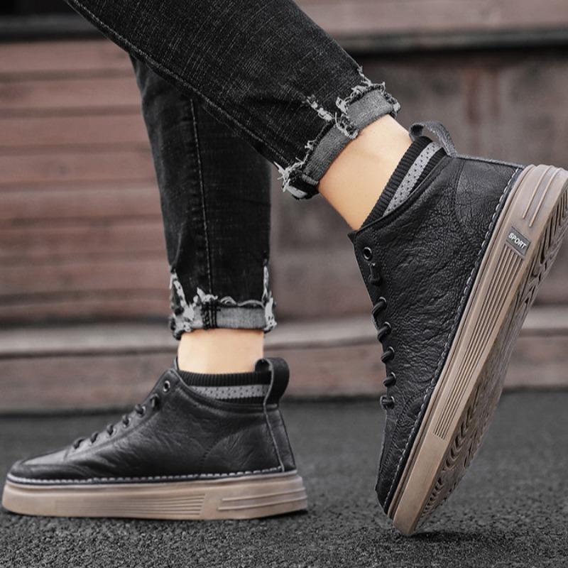 Men's Classic Leather Shoes Autumn Comfortable Platform Casual Sports Shoes Male Vulcanized Shoe Flats Sneakers Loafers  Sale