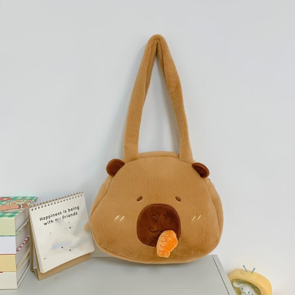 

Сумка-плюшева капібара для зберігання, мультяшна сумка через плече, нова сумка-тоут, м які іграшки A