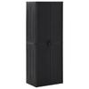 VidaXL Garden Storage Cabinet Black 65x45x172 Cm PP Rattan 151237
