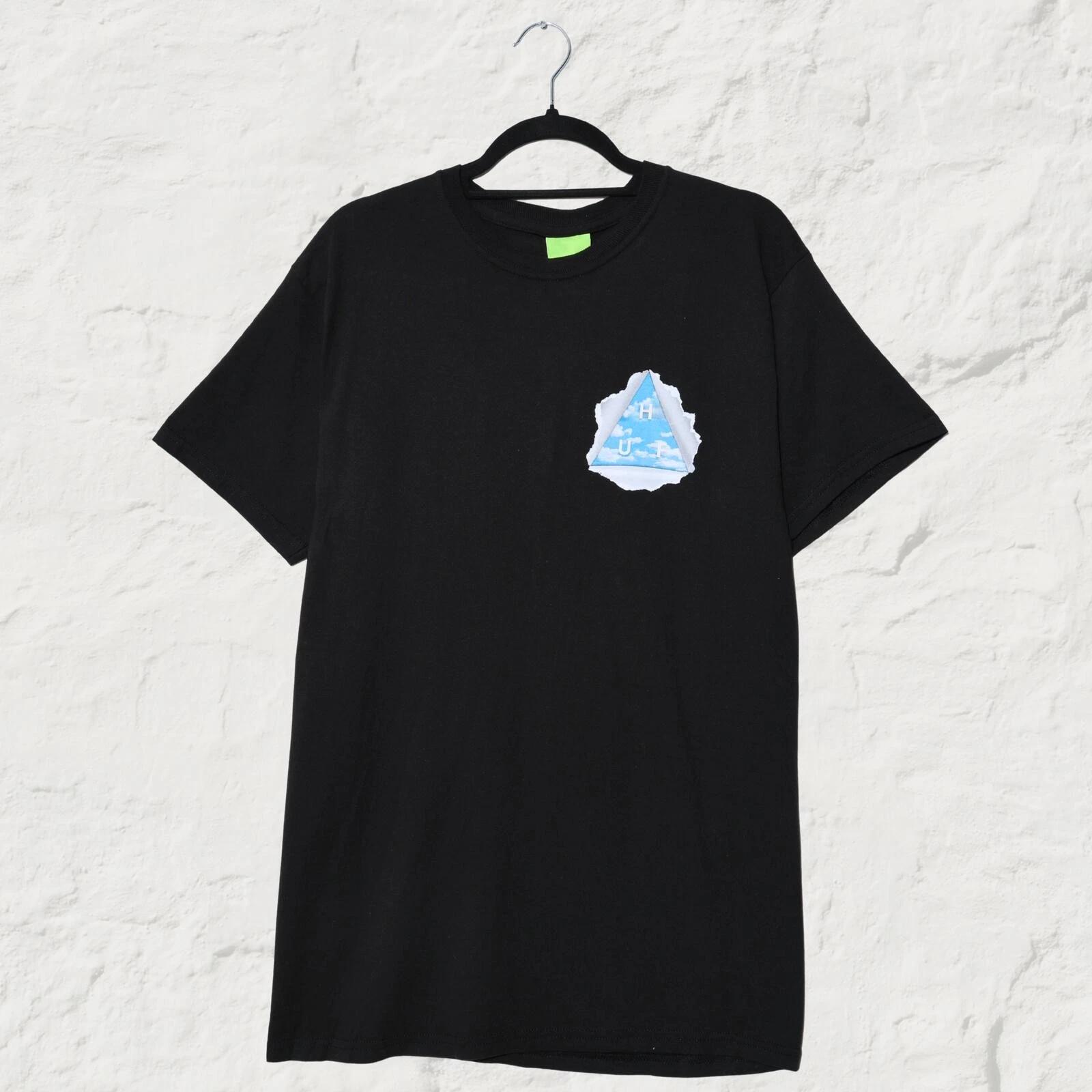 HUF Tear A New One Graphic Skate Streetwear T-Shirt Black Medium L