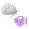 Silicone Molds For Baking Heart Candy Fondant Molds Creative Flexible Mould Realistic Feather Tool For Couples Making Bakery