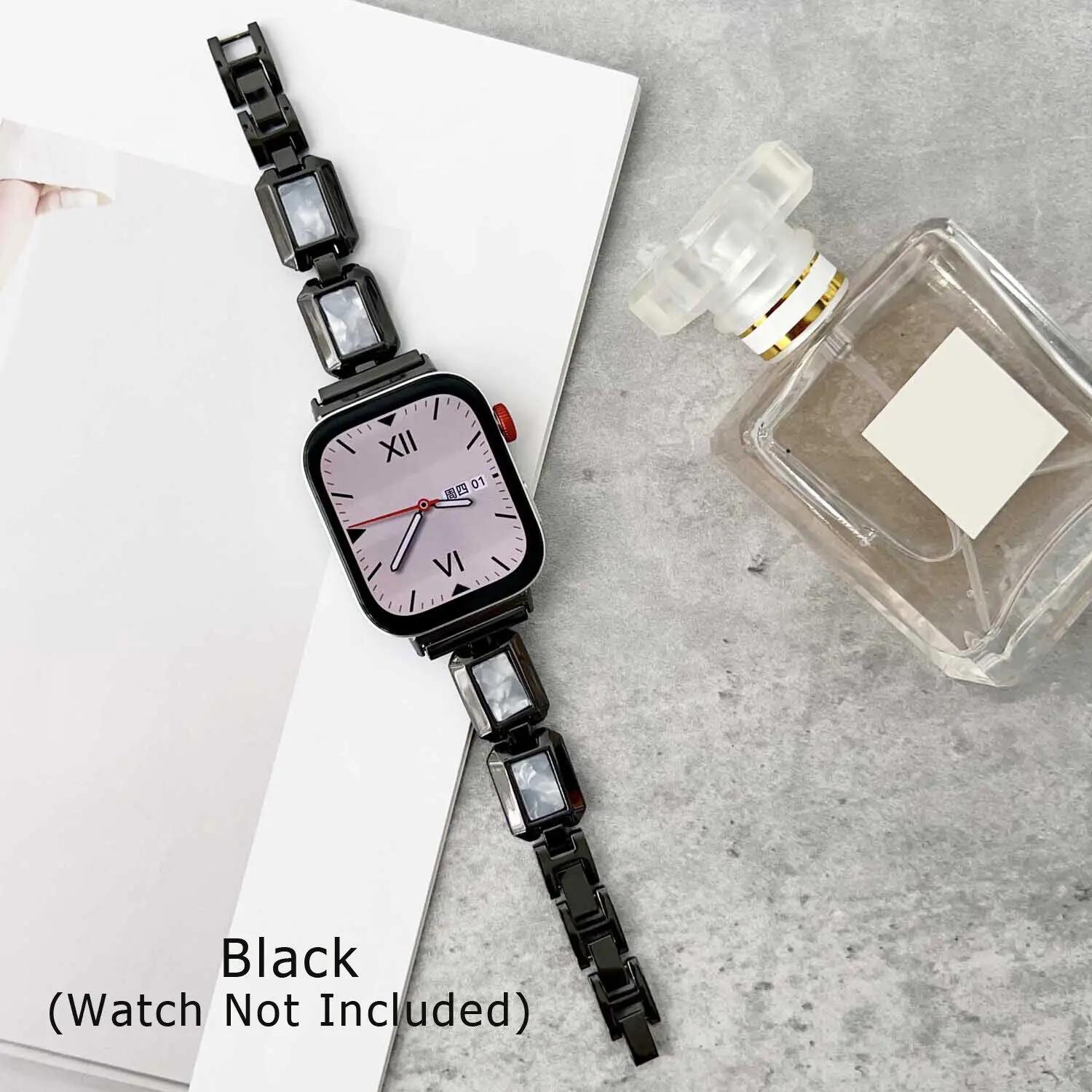 

Stylish Resin Metal Chain Links Watch Band For Huawei Watch Fit 3 Strap Wristband For For Huawei Watch Fit 2 Belt Strap For Huawei Fit 3 чёрный