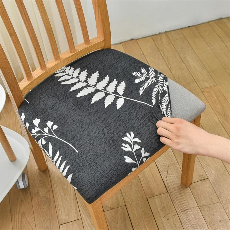 Stretch Chair Covers Dining Room Chairs Slipcover Seat Covers Removable Elastic Printed Chairs Protector for Living Room