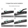 Compatible Frameless Wiper for FAW Bestune B70 21-23, Car-Specific Rubber Strip Accessory.